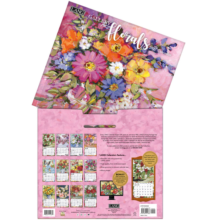 Gallery Florals 2027 Large Wall Calendar