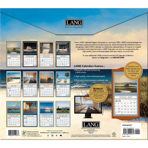 Seaside 2027 Large Wall Calendar