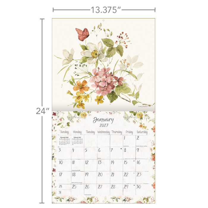 Watercolor Seasons 2027 Large Wall Calendar