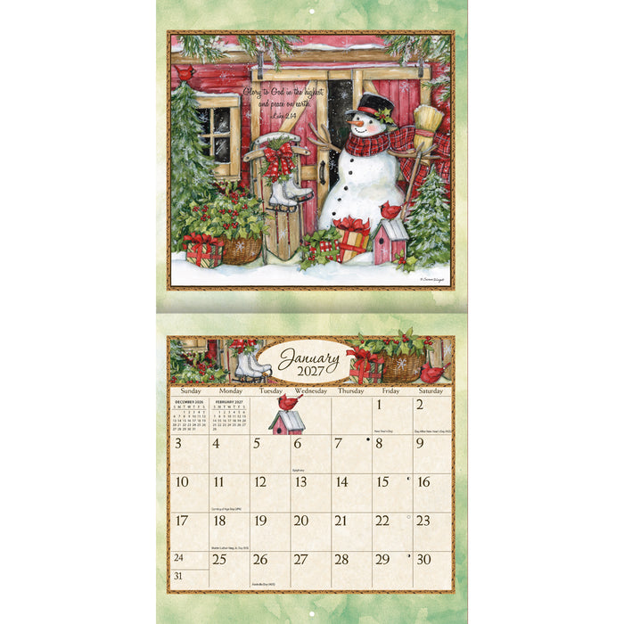 Bountiful Blessings 2027 Mini Wall Calendar