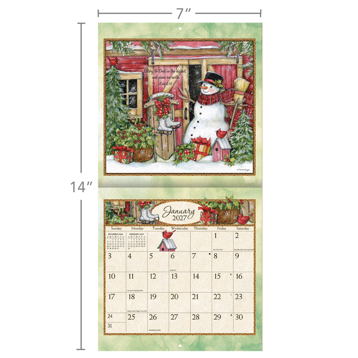 Bountiful Blessings 2027 Mini Wall Calendar