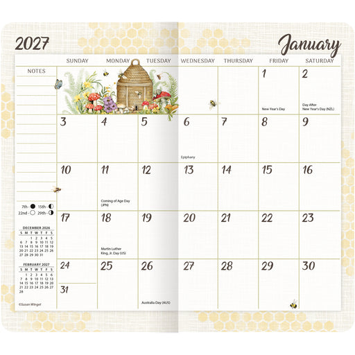 Bees in Bloom 2027 Pocket Diary