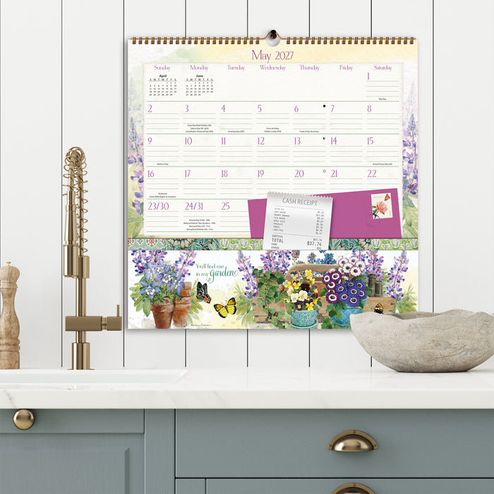 Note Nook Botanical Gardens  2027 Square Wall Calendar