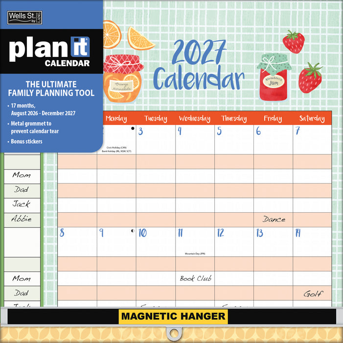 Family Plan It Plus 2027 Large Wall Calendar