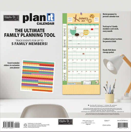 Family Plan It Plus 2027 Large Wall Calendar