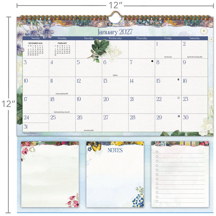 Memomate Botanical Gardens  2027 Square Wall Calendar