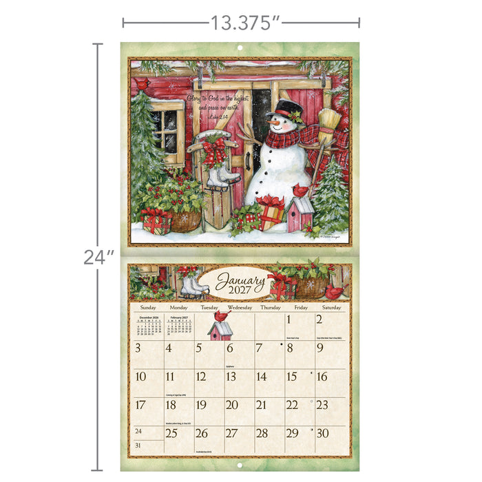 Bountiful Blessings Special Edition 2027 Large Wall Calendar