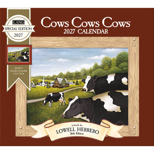 Cows Cows Cows Special Edition 2027 Large Wall Calendar