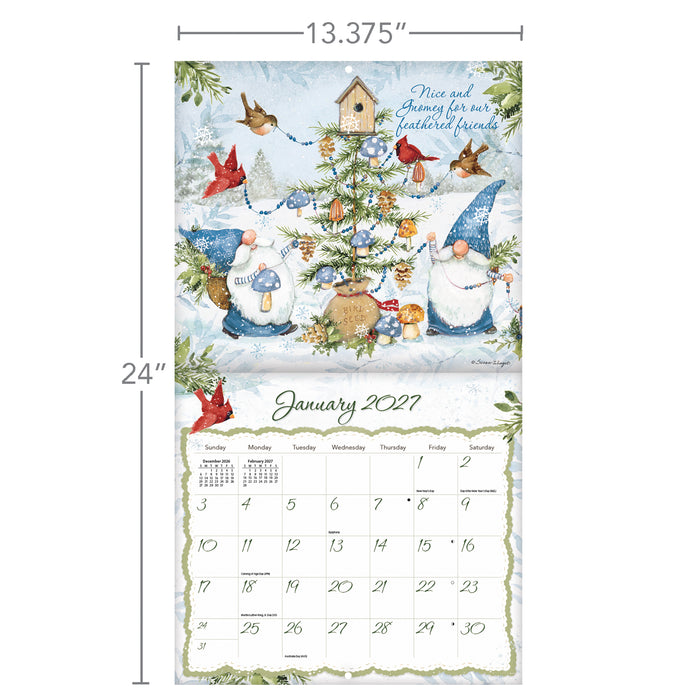 Gnome Sweet Gnome Special Edition 2027 Large Wall Calendar