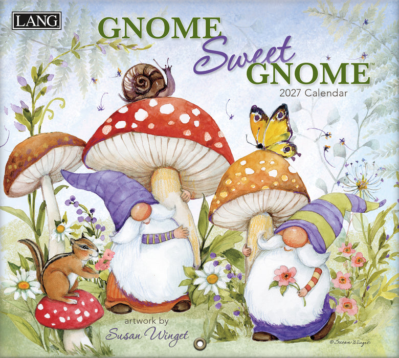 Gnome Sweet Gnome Special Edition 2027 Large Wall Calendar