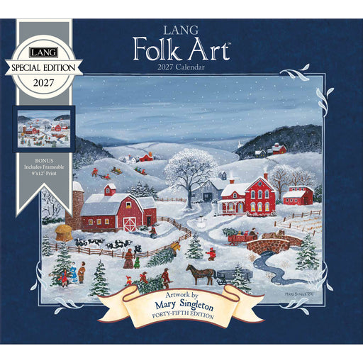 Lang Folk Art Special Edition 2027 Large Wall Calendar