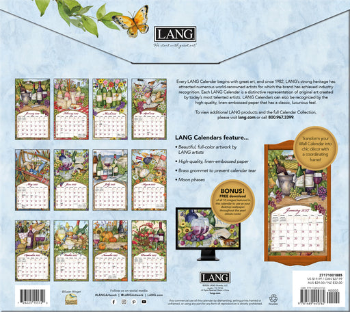 Wine Country Special Edition 2027 Large Wall Calendar