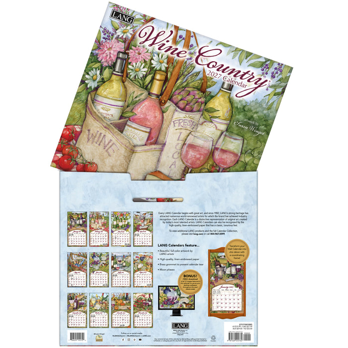 Wine Country Special Edition 2027 Large Wall Calendar
