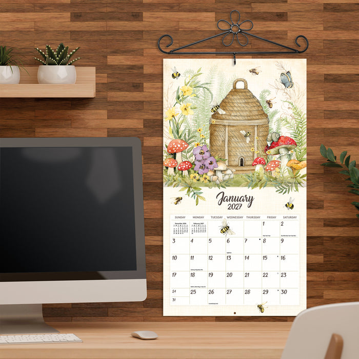 Bees in Bloom Special Edition 2027 Large Wall Calendar