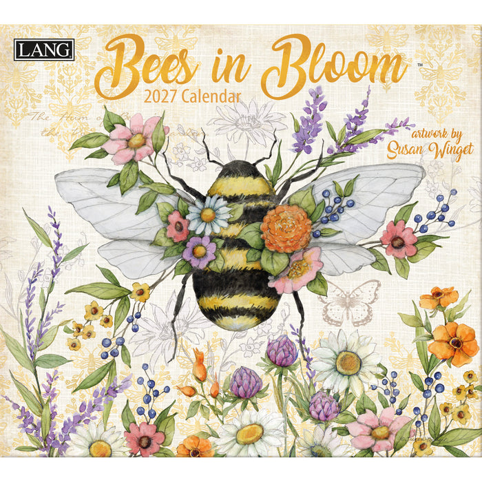 Bees in Bloom Special Edition 2027 Large Wall Calendar