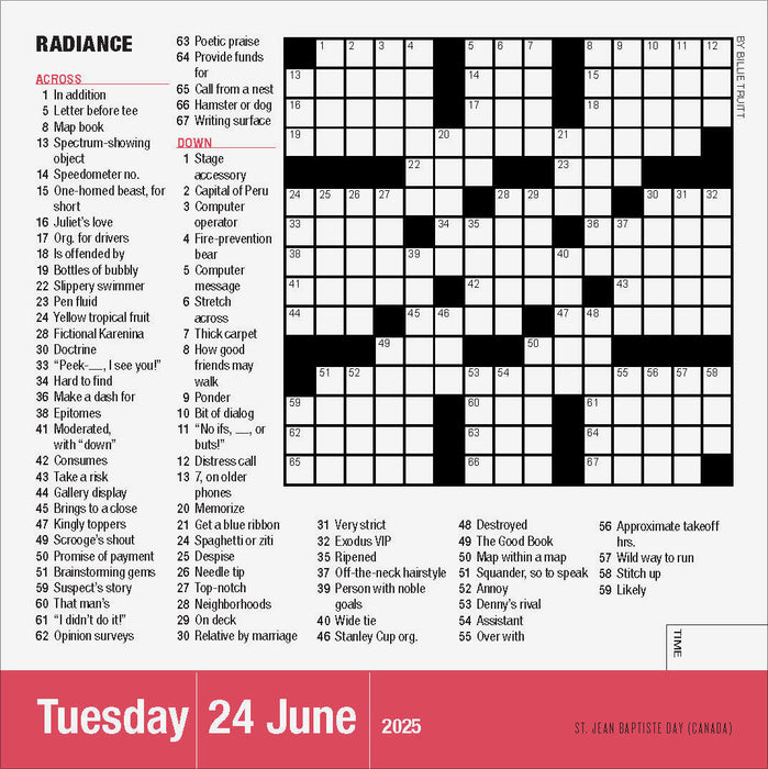 2025 Mensa 10-Minute Crossword Puzzles Page-A-Day Calendar