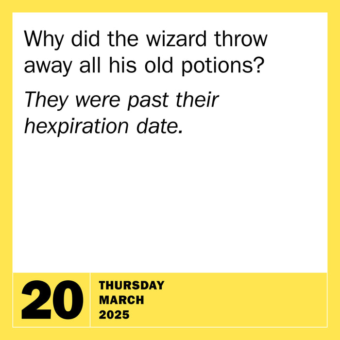 2025 290 Bad Jokes & 75 Punderful Puns Page-A-Day Calendar