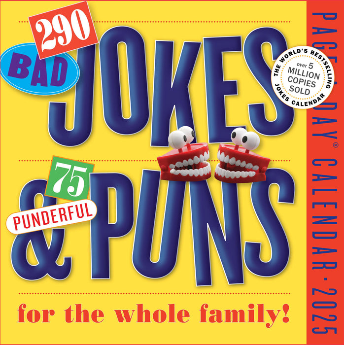 2025 290 Bad Jokes & 75 Punderful Puns Page-A-Day Calendar