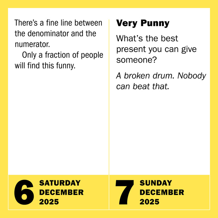 2025 290 Bad Jokes & 75 Punderful Puns Page-A-Day Calendar