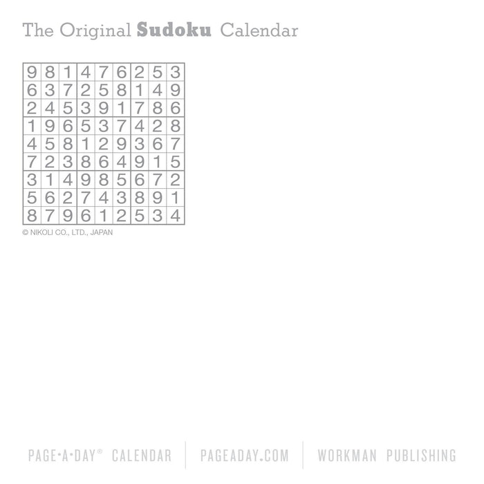 Original Sudoku 2026 Page-A-Day Calendar