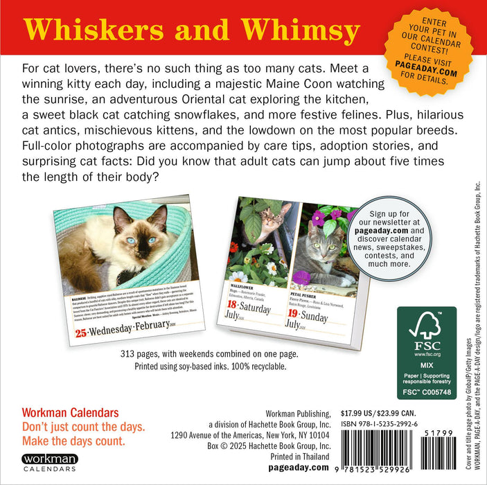 365 Cats 2026 Page-A-Day Calendar