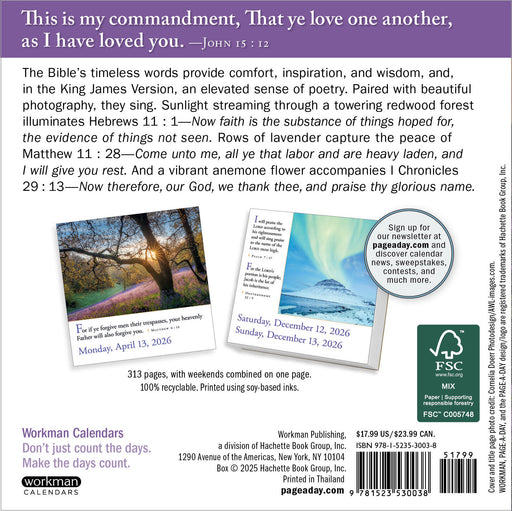 365 Bible Verses 2026 Page-A-Day Calendar