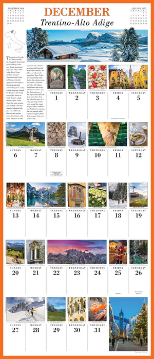 365 Days in Italy 2026 Square Wall Calendar