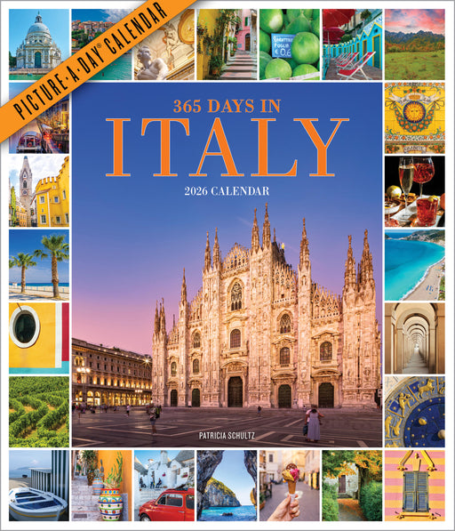 365 Days in Italy 2026 Square Wall Calendar