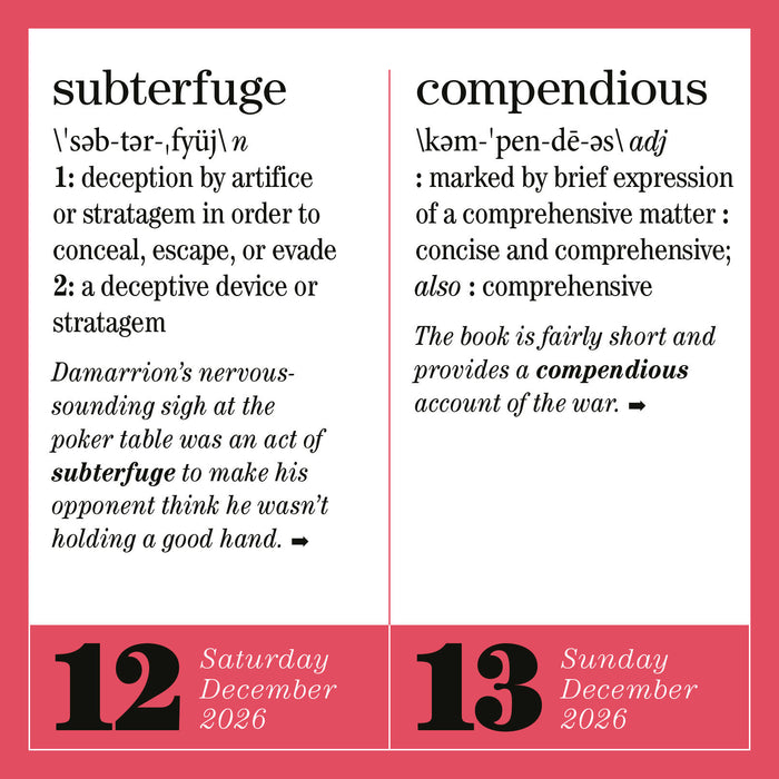 365 New Words A Year 2026 Page-A-Day Calendar