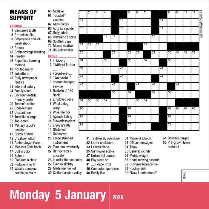 Mensa 10 Minute Crossword Puzzles 2026 Page-A-Day Calendar