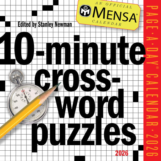 Mensa 10 Minute Crossword Puzzles 2026 Page-A-Day Calendar