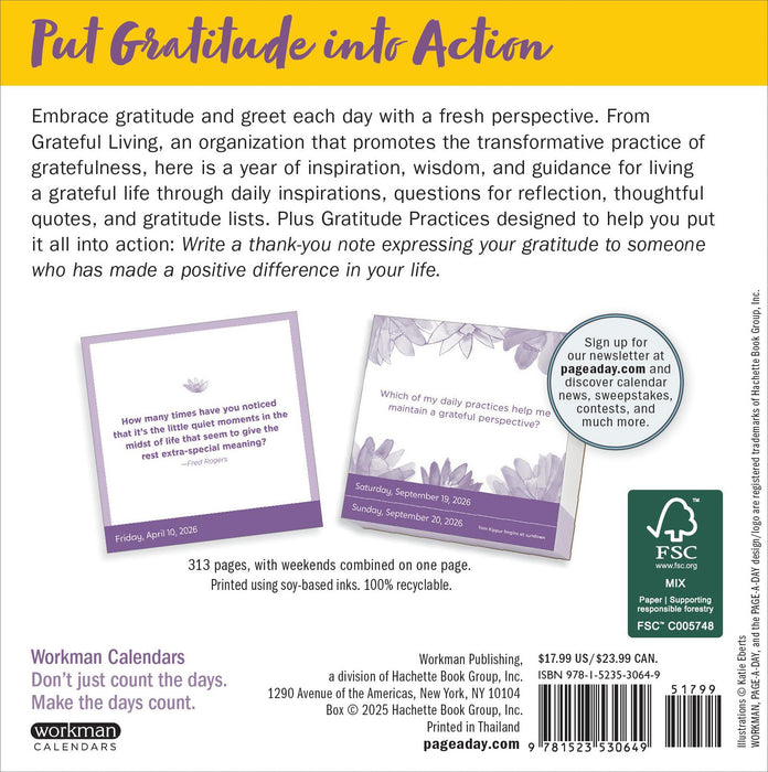 Year of Gratitude 2026 Page-A-Day Calendar