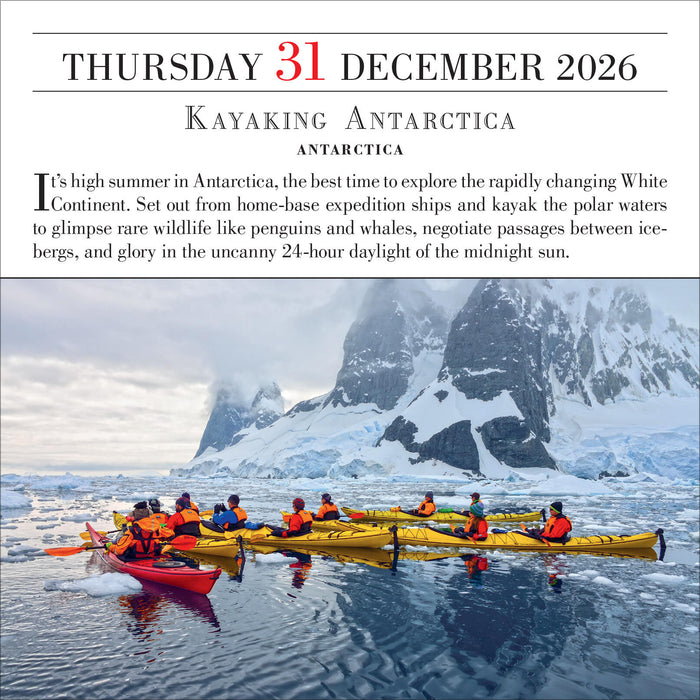 1000 Places To See Before You Die 2026 Page-A-Day Calendar