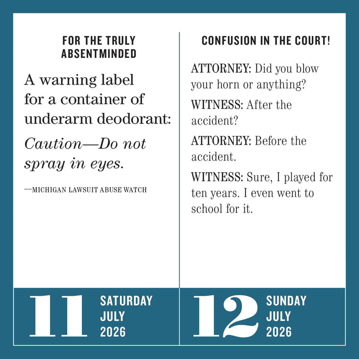 Unforgettable Senior Moments 2026 Page-A-Day Calendar