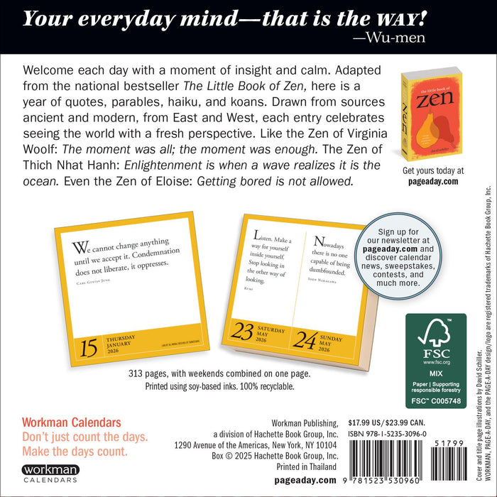 Year of Zen 2026 Page-A-Day Calendar