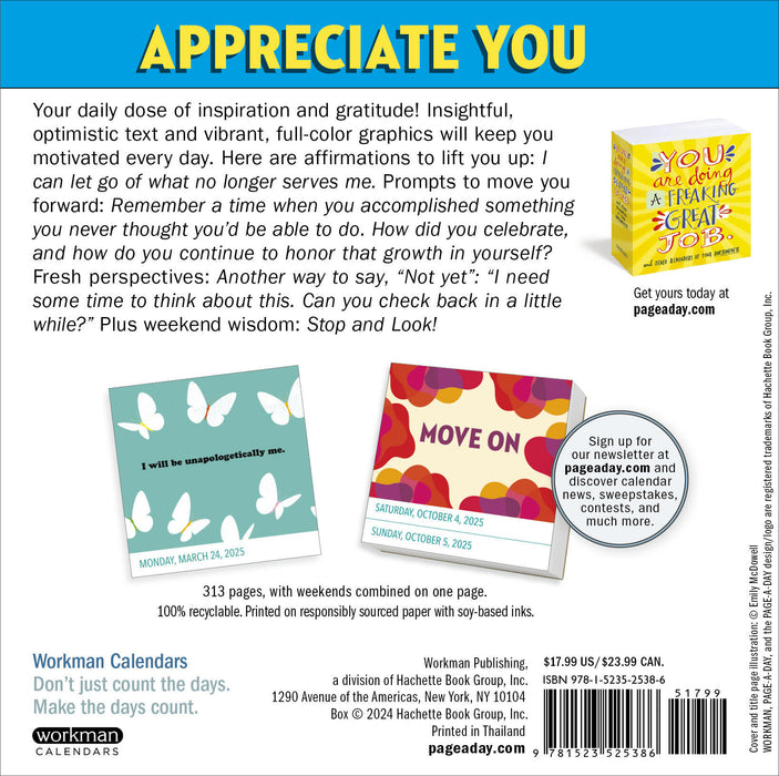 You Are Doing a Freaking Great Job 2026 Page-A-Day Calendar