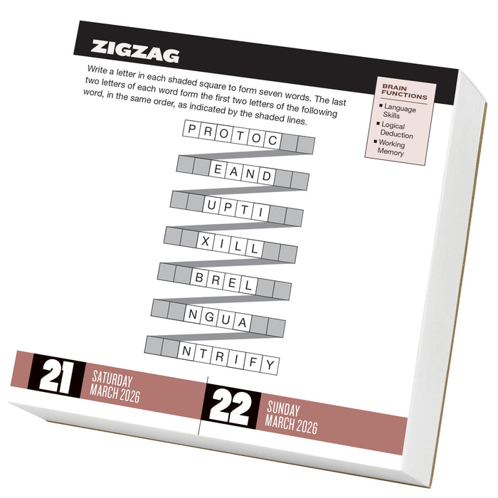 Brainpower Puzzles 2026 Page-A-Day Calendar