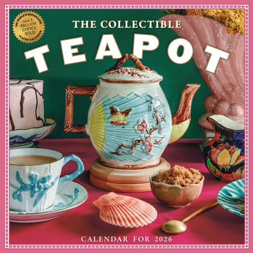 Collectible Teapot and Tea 2026 Square Wall Calendar
