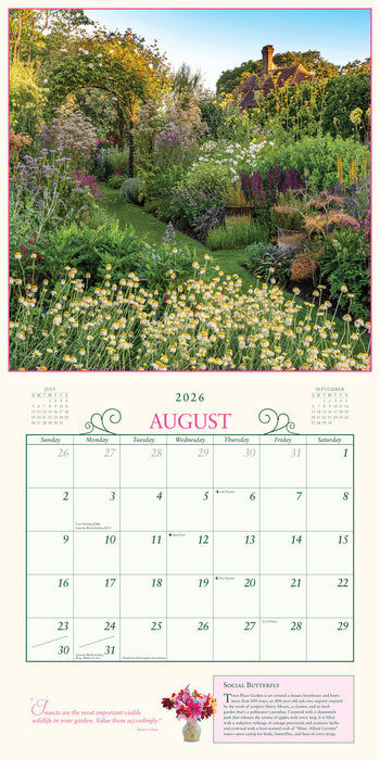 Secret Garden 2026 Square Wall Calendar