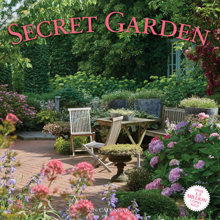 Secret Garden 2026 Square Wall Calendar