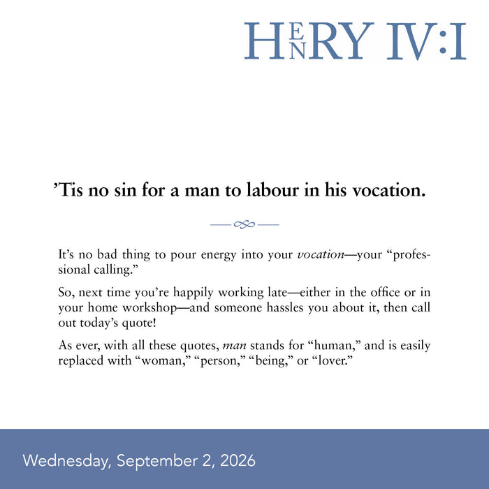 Everyday Shakespeare Line for Life 2026 Page-A-Day Calendar (Online Exclusive)