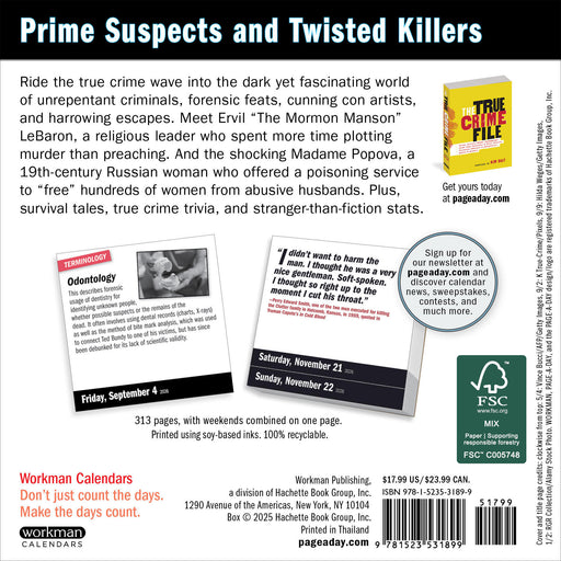 Year of True Crime 2026 Page-A-Day Calendar