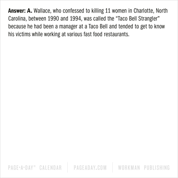 Year of True Crime 2026 Page-A-Day Calendar