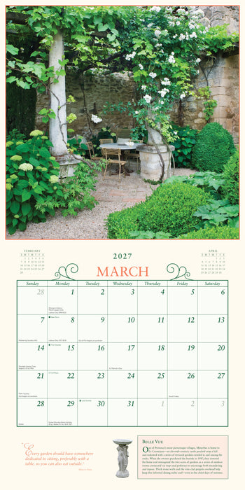Secret Garden 2027 Square Wall Calendar