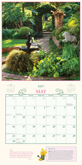 Secret Garden 2027 Square Wall Calendar