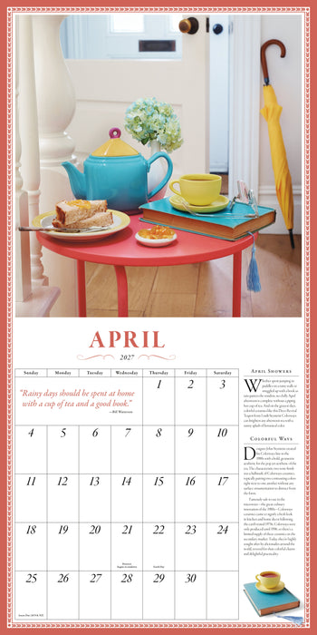 Collectible Teapot 2027 Square Wall Calendar