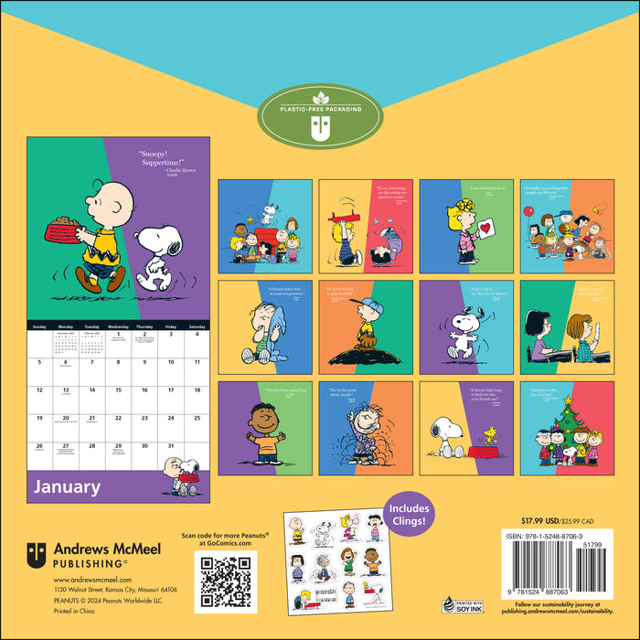 2025 Peanuts Wall Calendar