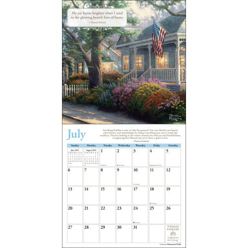 2025 Thomas Kinkade Lightposts for Living Wall Calendar