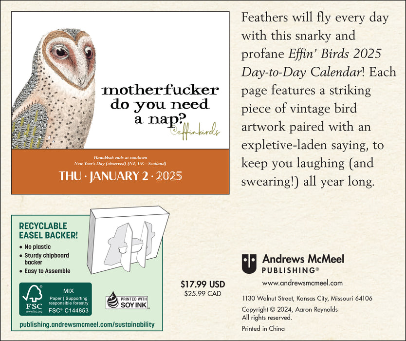 2025 Effin' Birds Page-A-Day Calendar