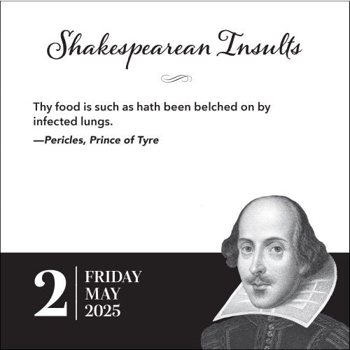 2025 Shakespearean Insults Page-A-Day Calendar